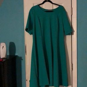 Emerald Green Fit and Flare Dress